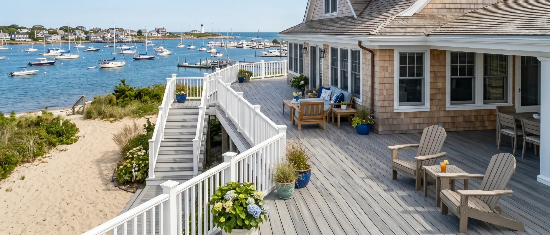 Coastal deck repair Cape Cod Massachusetts waterfront