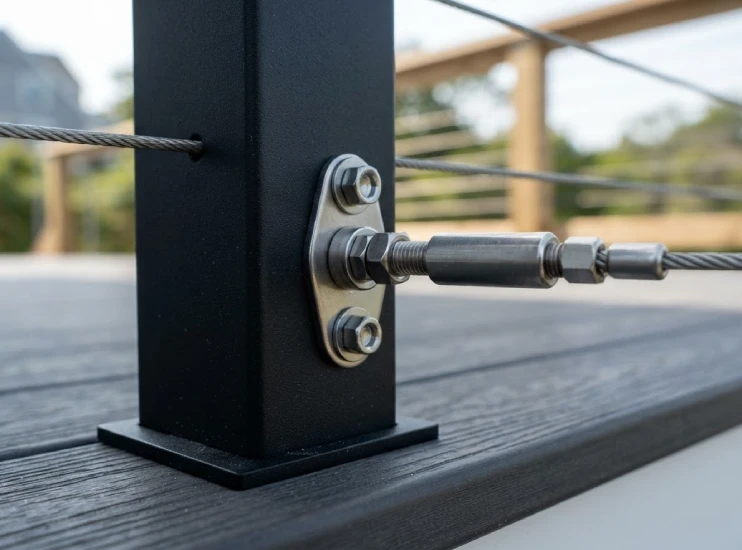 Deck Cable Railing project New England