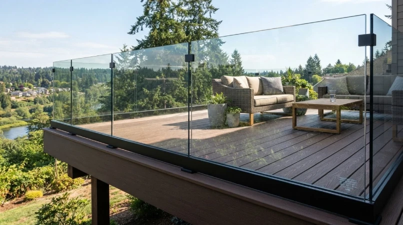 Glass Deck Railing - Tempered Safety Glass