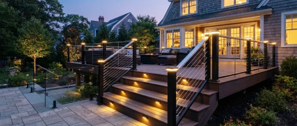 Railings & Deck Lighting project RI Rhode Island