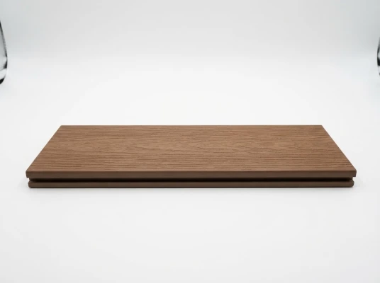 Capped composite deck board synthetic brown Trex uniform Massachusetts